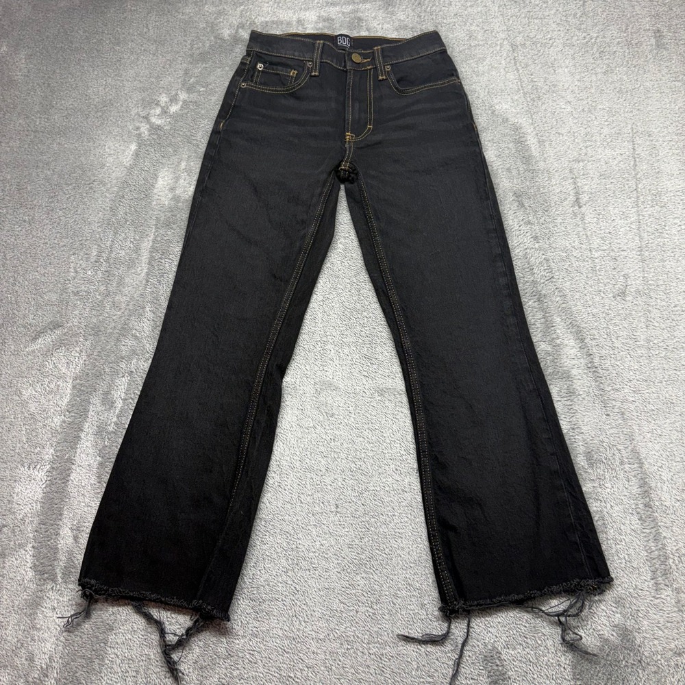 BDG 90s Bootcut Jeans Women 24 Black Good Raw Hem High Rise Denim